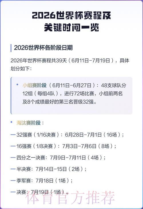 2026世界杯赛程一览实时赛程怎么查 2026世界杯赛程一览实时赛程怎么查