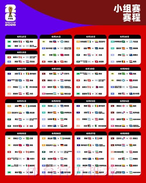 2026世界杯赛程一览实时赛程怎么看